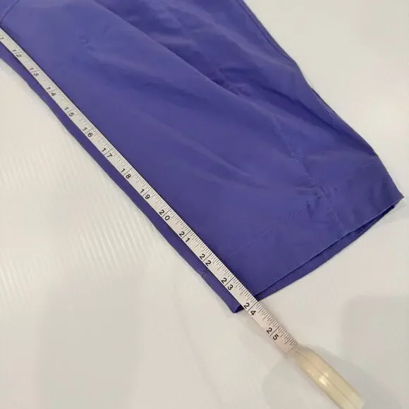 Athleta Arrival Cropped Pants Purple Women's 6 Athleisure Minimalist Travel - Picture 16 of 16